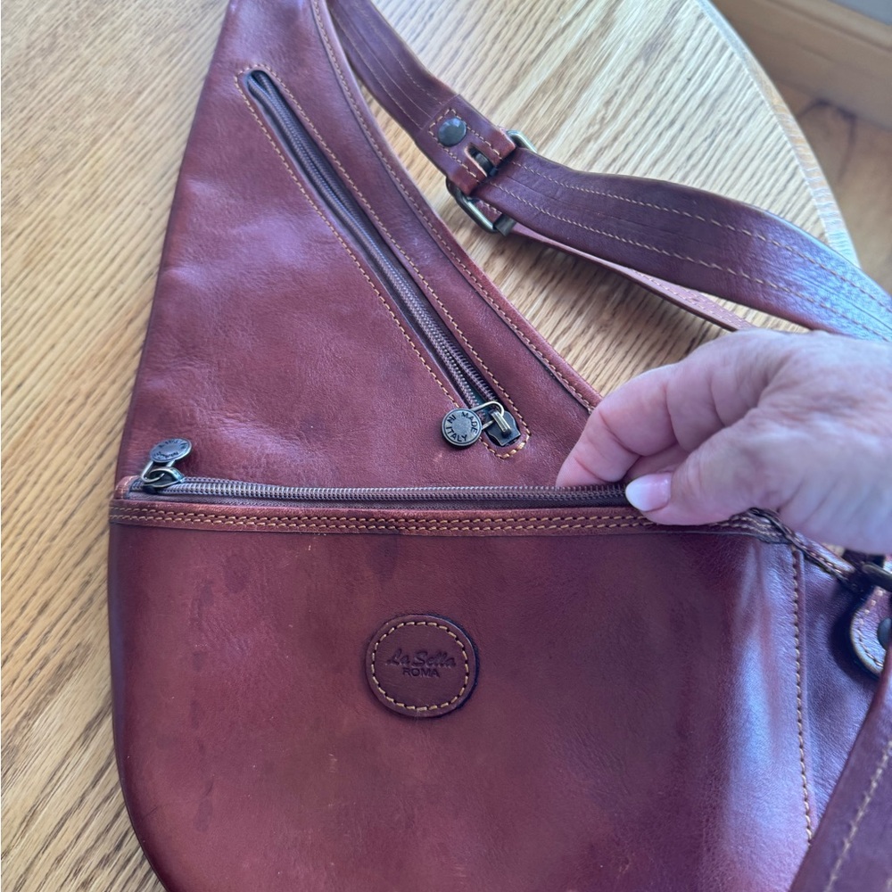 Brown Leather Crossbody Bag